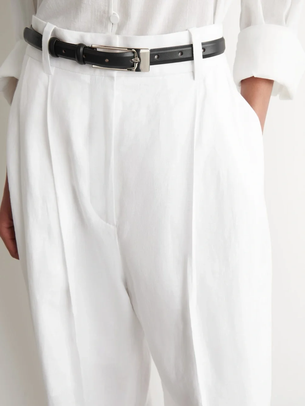 NWT (size 2) COS TAILORED LINEN BARREL-LEG PANTS